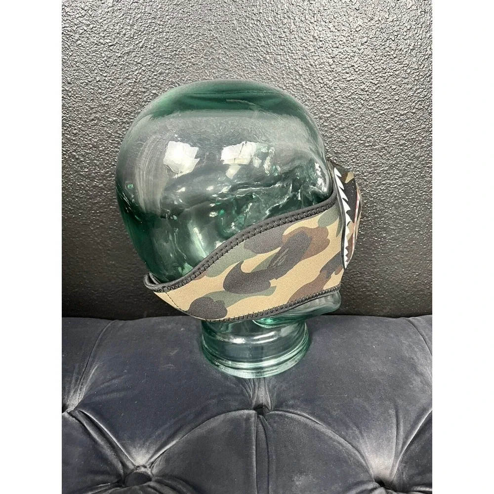 A Bathing Ape BAPE Black Camo Face Mask Half Camo Half Black New In Package